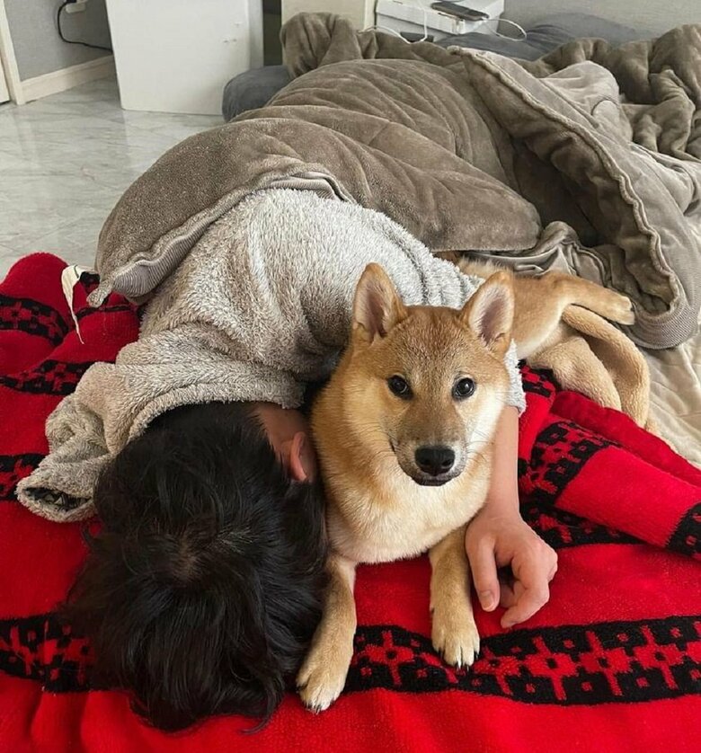 パパさんの腕の中