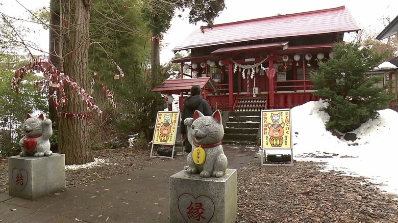 珍しい“狛猫”が迎えてくれる「鹿角八坂神社」（鹿角市八幡平）