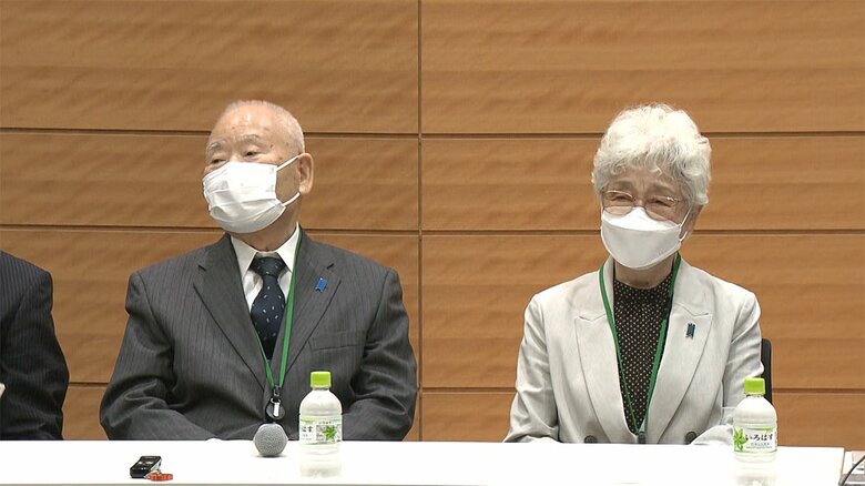 バイデン大統領と面会後、拉致被害者の家族らが記者会見を行った（午後4時ごろ 東京･千代田区）