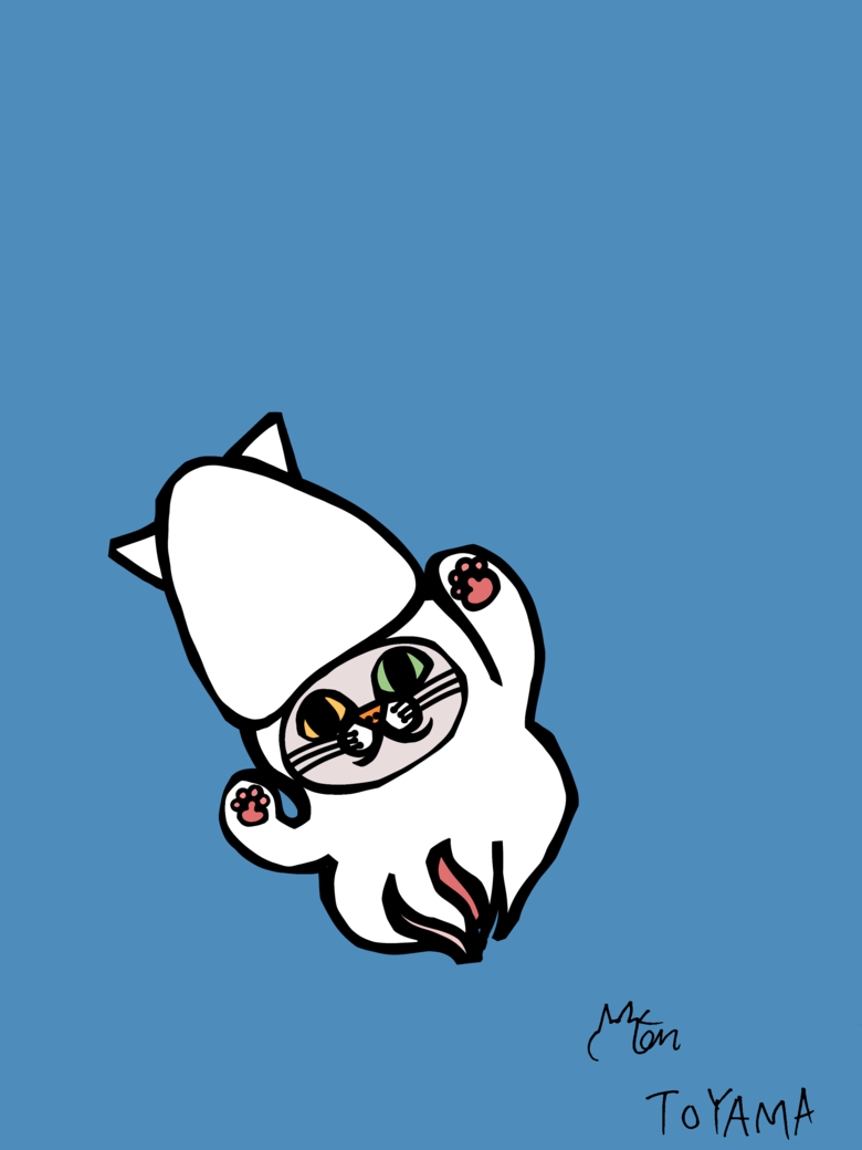 富山県のご当地ネコ（ホタルイカねこ）