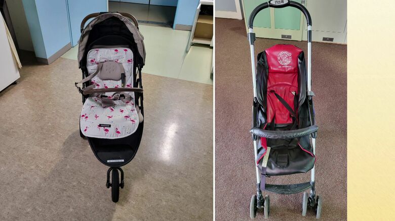 おたる水族館が無料で貸し出していた2台のベビーカー