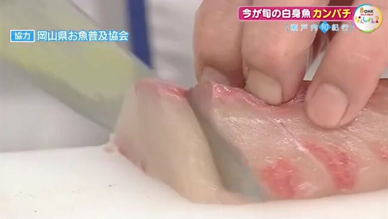 カンパチを捌く原田会長