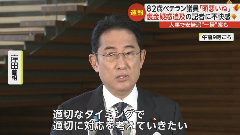 岸田首相「適切なタイミングで適切に対応考える」