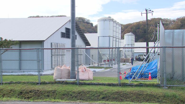 感染が確認された北海道白老町の養鶏場