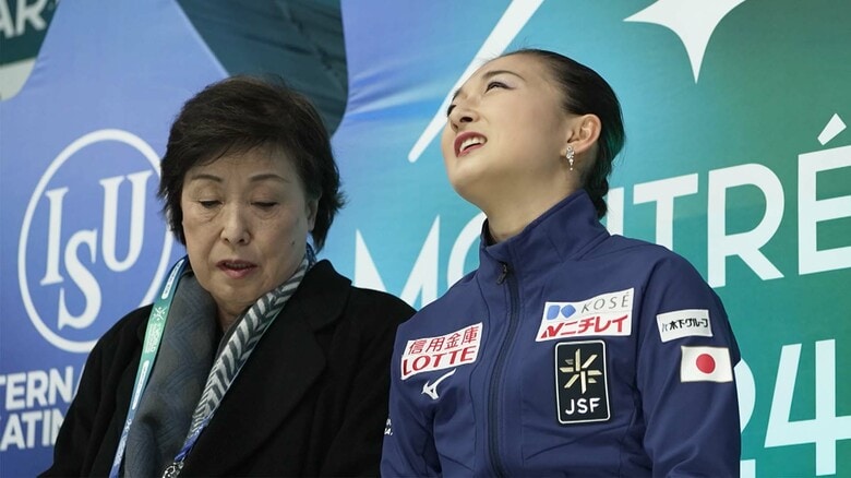 キスクラでも悔しそうにしていた（2024年世界選手権）