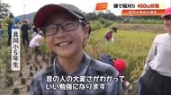 【四万十市】小学生が鎌で稲刈り「昔の人の大変さ分かった」清流守る《しまんと農法米》450キロ収穫