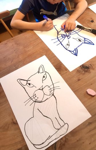 君の描くネコは世界で一番愛しい 7歳息子の アート に大反響 他の絵にも芸術的センスを感じる