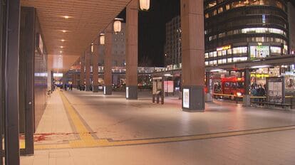 事件現場（JR長野駅前　1月22日夜）