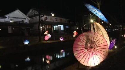 倉敷美観地区一帯を彩る温かい“和の灯り”…８日から開催の「倉敷春宵あかり」で試験点灯【岡山・倉敷市】
