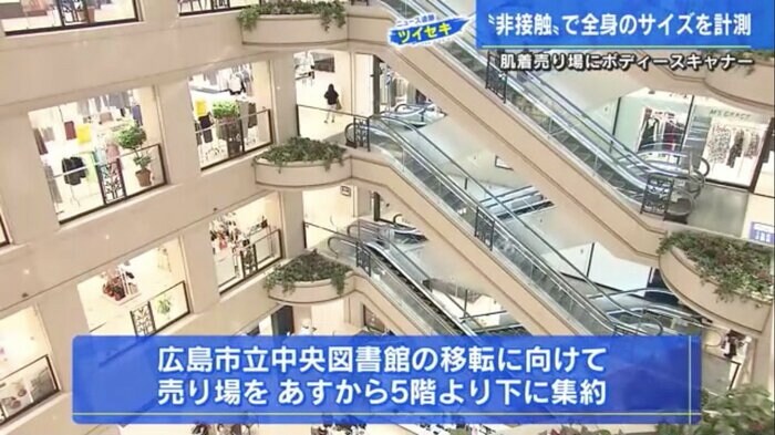9月1日から売り場を地下1階〜5階に集約