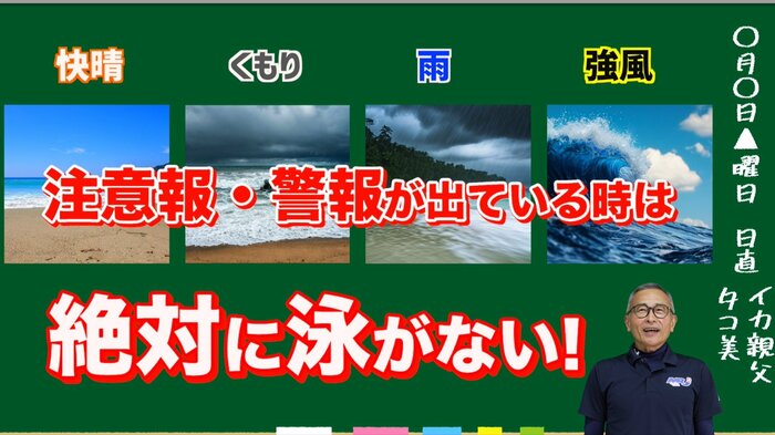 天候を事前にチェック(提供:日本水難救済会)