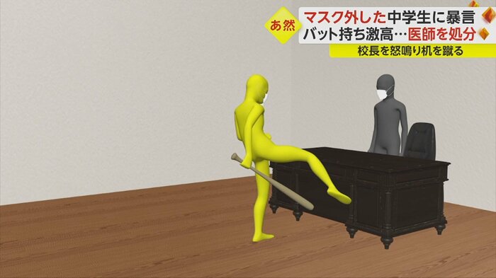 机を蹴るなどし、校長に怒りをぶつけたという男性医師(イメージ)