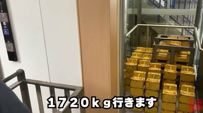1720キロのおもり(提供:京都エレベータ)