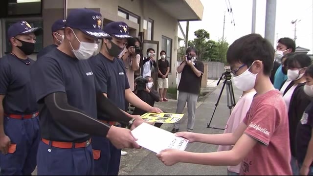 支援物資届けた消防団員らに感謝状 7月豪雨で避難所に孤立 福岡県大牟田市