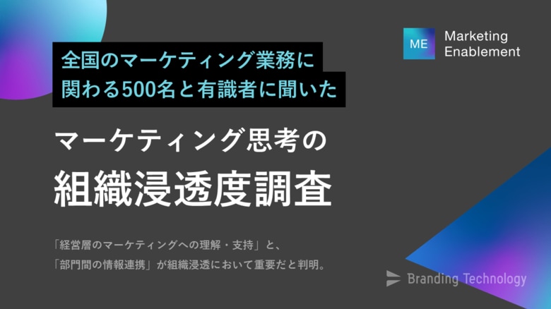 ブランディングテクノロジー、マーケティング思考の組織浸透度調査レポートを公開