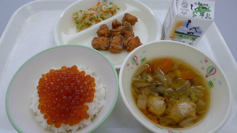 11月11日のメニュー(画像提供:標津町学校給食センター)