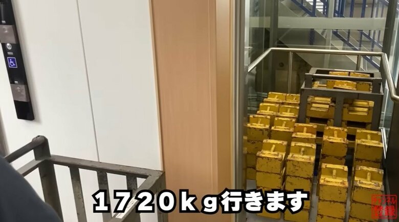 1720キロのおもり(提供:京都エレベータ)