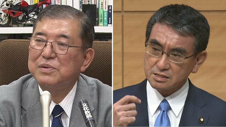 石破氏は自らの立候補を見送り河野氏を支援するという