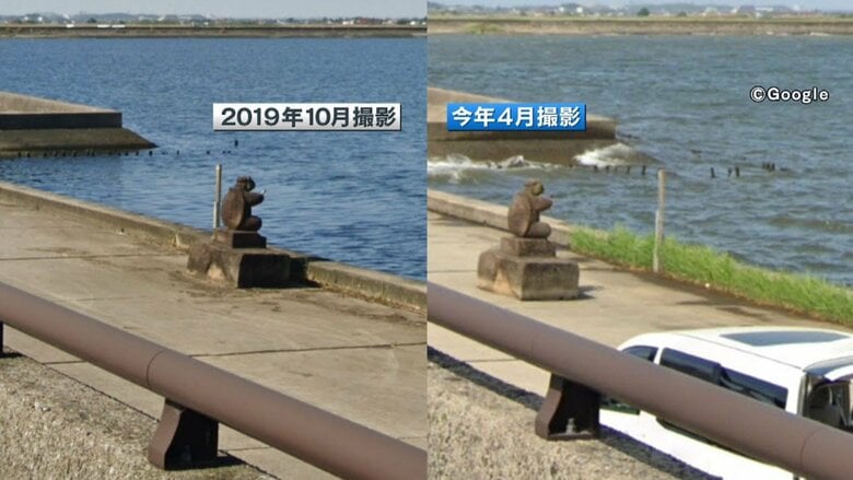 2019年10月から2年半の間に、後ろに動いている