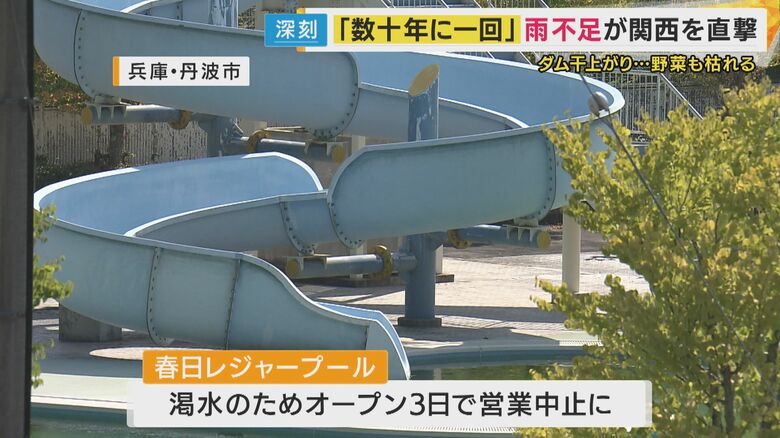 プールはオープンから3日営業中止