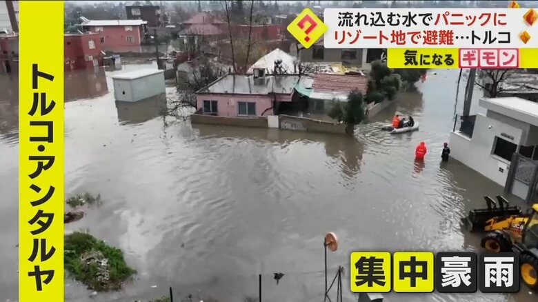 集中豪雨が発生したトルコ・アンタルヤ