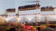 乗客乗せたまま…遊園地で“巨大回転ブランコ”落下の瞬間　1人死亡12人ケガ　インド