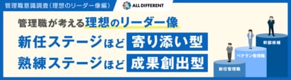 管理職が考える「理想のリーダー像」 新任ステージほど”寄り添い型”、熟練ステージほど”成果創出型”