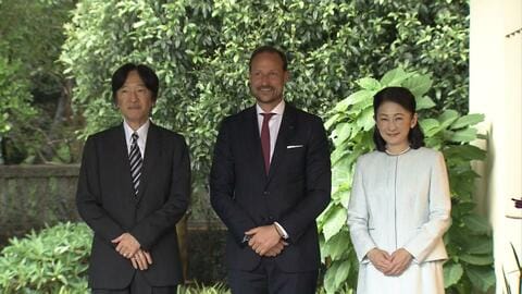 秋篠宮ご夫妻ノルウェー皇太子と懇談　皇太子妃の体調案じお見舞い伝えられる
