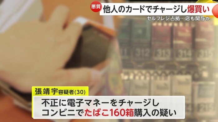 他人のクレジットカードで犯行に及んだ張容疑者