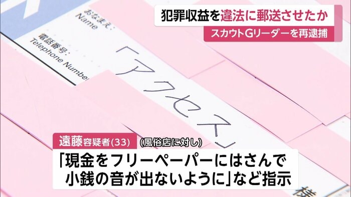 押収物。名前の欄に「アクセス」の文字が確認できる