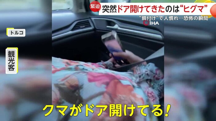 クマにドアを開けられかけた瞬間