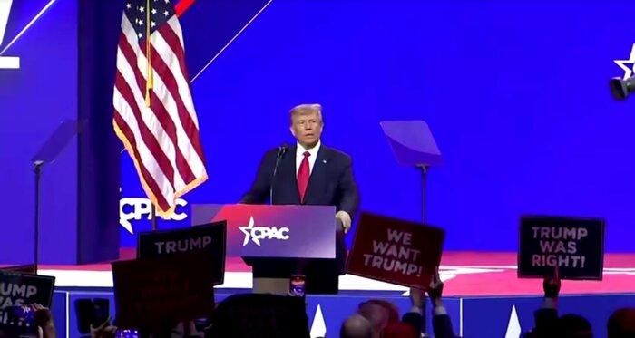CPAC最終日に演説したトランプ氏(3月4日)