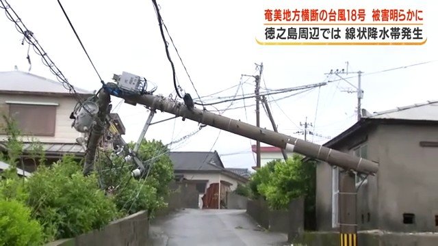 真ん中から真二つに折れた電柱