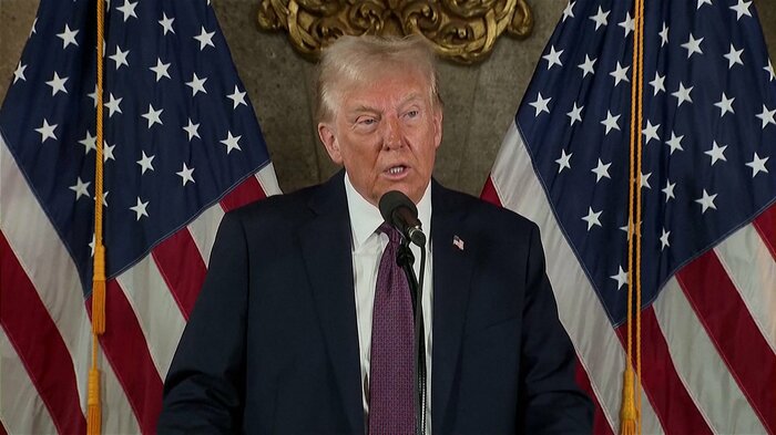 1月7日の会見で「メキシコ湾をアメリカ湾に名称変更予定」「グリーンランドが必要」など発言したトランプ氏