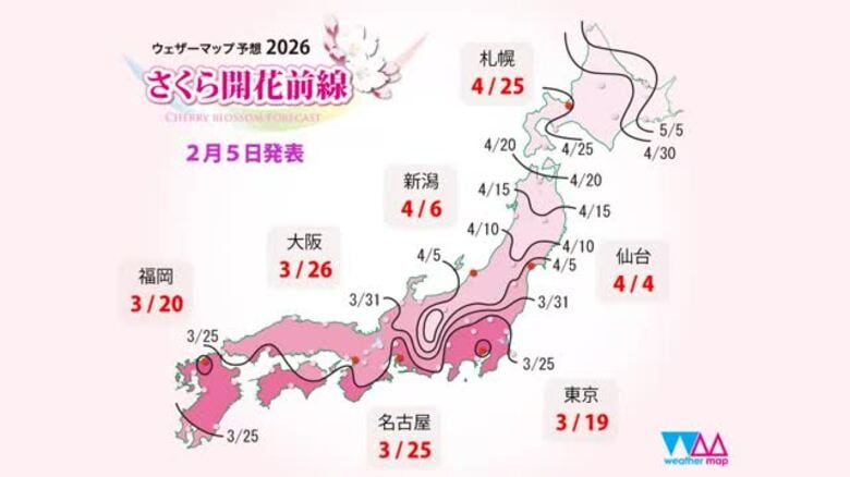 松山市の今年のサクラ開花予想は３月２１日　ほぼ平年並み　２月中旬から３月に気温高めで予測【愛媛】｜FNNプライムオンライン