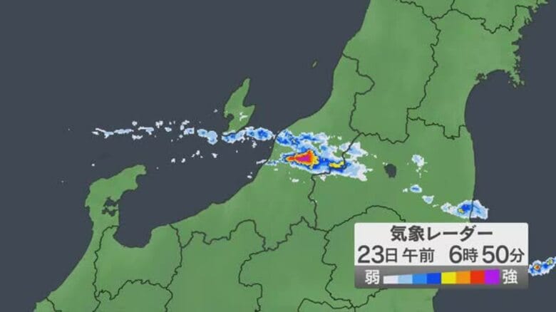 五泉市にレベル４大雨危険警報　低い土地の浸水・河川の増水に厳重警戒を　ＪＲの在来線運転見合わせの区間も【新潟県・午前７時現在】｜FNNプライムオンライン