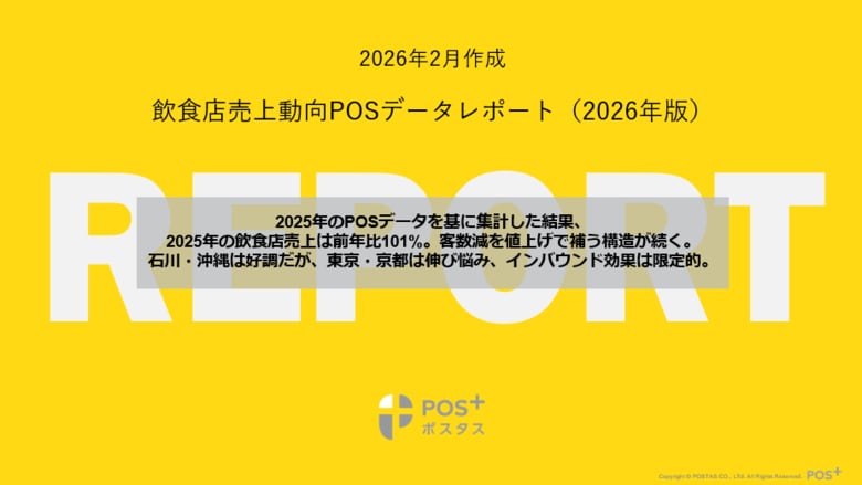 2025年飲食店売上動向レポート　地方が上位を占める、大都市圏は伸び悩み石川106%、沖縄105%がトップ、東京・京都は横ばい～マイナス