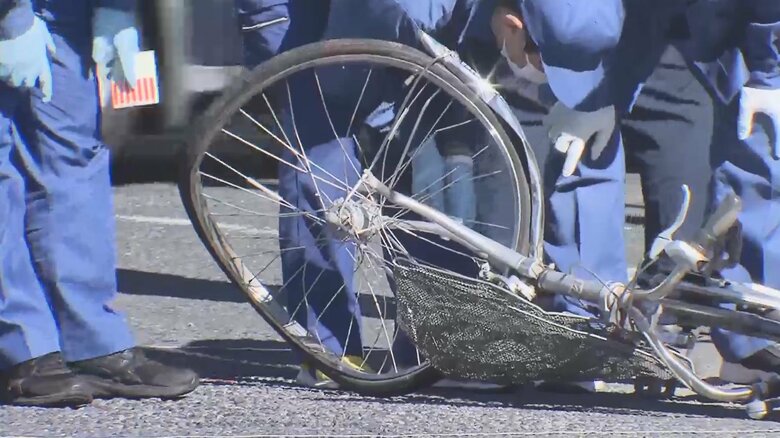 事故起きた現場(午後11時ごろ 茨城・古河市)