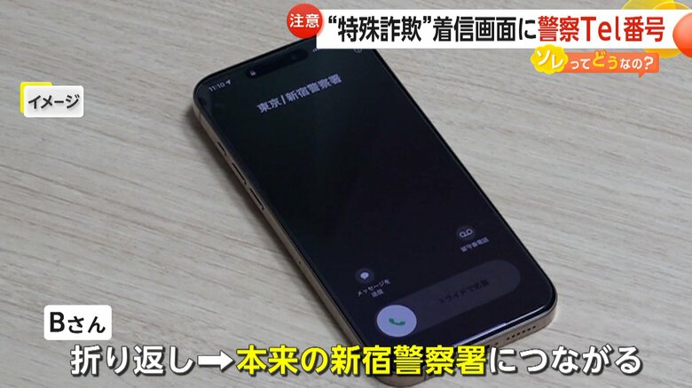 折り返すと本来の新宿警察署につながったというBさん