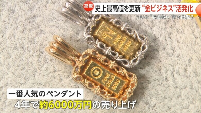 金を加工・販売す「JUNGOLD」で一番人気のペンダント