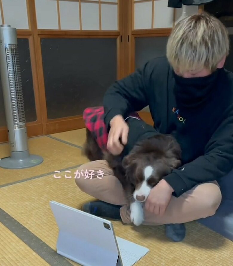 トモさんのそばが落ち着くよう