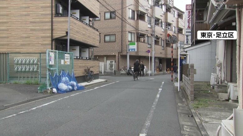 帰宅中の女性が襲われ重傷を負った現場（東京・足立区）