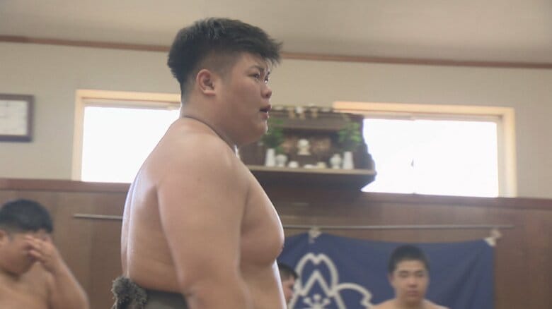 稽古に励む水島選手