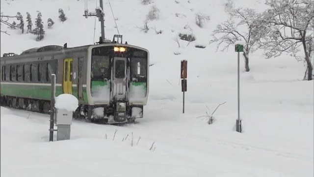 雪景色の只見線