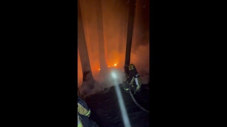 新潟市消防局提供（岩手・大船渡市　2日）