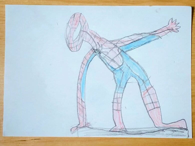 5歳　寝る前にササッと描いて置いていった画伯の置き土産（提供：Pekepomさん）