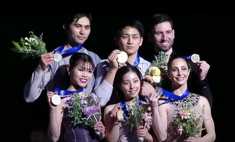 2月の四大陸選手権で優勝した三浦璃来・木原龍一組