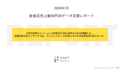 クラウド型モバイルPOSレジ「POS＋（ポスタス）」飲食店売上動向レポート2026年7月