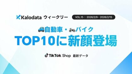 【Kalodataウィークリー】TikTok Shop日本、GMV9.85億円　カテゴリー別に伸び方の違い（2026年2月9日週）