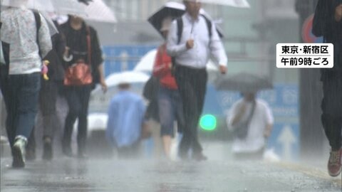 西日本から東日本にかけ警報級の大雨　和歌山県の一部に避難指示　東海・関東甲信は帰宅時間にかけピーク